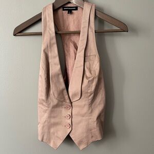 Express Design Studio Light Pink Button-up Vest size 2
